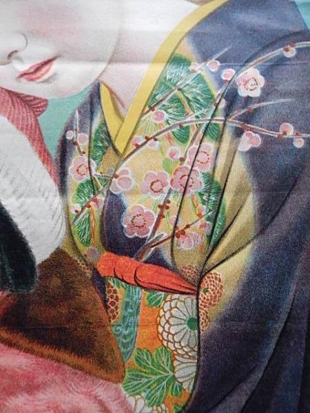 2024年新作入荷 美人画戦前石版ポスター 木炭問屋志摩安蔵 并と清酒酒雑貨商中 その他