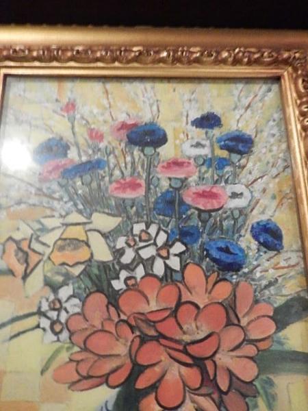 児島輝郎 写実画壇会員 油彩 6号 作品名 春の花 1977年作品 作家