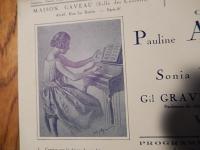 PAULINE　AUBERT　1929年パリコンサートチラシ