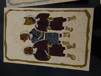 越後の行事　絹版画民芸絵葉書3種タトウ　佐渡鬼太鼓　魚沼地方雪の芸術　なまめはげ　5枚揃いのようですが3枚のみです。制作桂デザイン研究所　発行桂重英　