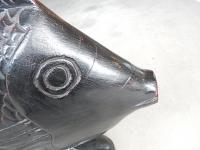 魚漆木彫　朝鮮  民芸　李朝　韓国　56ｃｍ-50ｃｍ　厚さ12ｃｍ