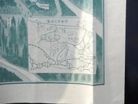 上州伊香保温泉真景図・昭和9年袋付き　大きさ：縦約38.9cm×横約53.4cm