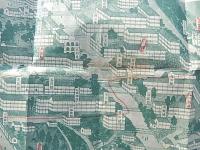 上州伊香保温泉真景図・昭和9年袋付き　大きさ：縦約38.9cm×横約53.4cm