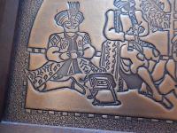 BROWN GOLD COFFEE　アラビックコーヒー　銅製看板　45cmー37cm