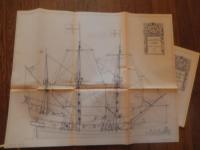   PIANI DI COSTRUZIONE DEL Golden Hind GALEONE INGLESE DEL1577 - Franco Gay   帆船模型 図面