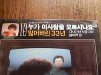 잃어버린 33년(김연자) / 누가 이사람을 모르시나요(문주란)失われた33年（キム・ヨンジャ） /  失われた33年1集 LPレコード　誰がこの人を知らないのですか　韓国盤
SIDE 1

1. 잃어버린 33년(김연자)

2. 혈육의 정(김연자)

3. 단장의 미아리고개(김연자)

4. 녹슬은 기찻길(나훈아)

5. 불효자는 웁니다(김연자)

6. 이별의 부산정거장(김연자)

7. 두고온 산하(정재은)

 

 

SIDE 2

1. 다시만난 핏줄이여(김연자)

2. 누가 이사람을 모르시나요(문주란)

3. 다시보고 다시울고(김연자)

4. 어떻게 살아왔나(김연자)

5. 꿈에 본 내고향(김연자)

6. 비내리는 고모령(김연자)

7. 고향은 다르지만(김연자) 地球、1983年、キム・ホナム/イ・ボンジョ作曲

1 1. 失われた33年

     2. 血育の情

     3. 団長の味わい犬

     4. 錆びはキチャッキル（ナフナ）

     5. 無効者は泣きます

     6. 別れの釜山駅

     7. ドゥゴオン傘下（チョン・ジェウン）

2 1.また会った血行

     2.誰がこの人を知らないのですか(文州とは)

     3. もう一度見てまた泣いて 

     4. どのように生きてきたか

     5.夢に見た私の故郷

     6. 雨降るコモリョン

      



 

SIDE 2

1. 다시만난 핏줄이여(김연자)

2. 누가 이사람을 모르시나요(문주란)

3. 다시보고 다시울고(김연자)

4. 어떻게 살아왔나(김연자)

5. 꿈에 본 내고향(김연자)

6. 비내리는 고모령(김연자)

7. 고향은 다르지만(김연자) 

