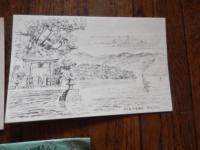 野尻湖　絵葉書　SKETCHES OF NOJIRIKO　サインK Tohei
冊数 ３枚 （書き損じあります。）