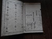 民間經濟録　全
    【巻冊】　半紙判一冊
    【著者】　福澤諭吉
    【成立】　明治12年刋
初学のための経済原論ともいうべきもの。西洋学説丸抜きの経済論の行われていたその当時にあって、日本経済の実状に即した経済論を展開している点に注目すべき著書である。
初編と二編とある。初編は明治十年十二月初版。木版半紙判〔二二・五× 一五cm) 一冊本。網目模様地紋の濃藍色表紙。左肩に「福沢諭吉著/民間経済録 全」の文字を子持罫で囲んだ題箋を貼り、見返しは黄和紙に「福沢諭吉著/民間経済録 全/ 明治十年十二月新刻 福沢氏版」と三行に記し、左下隅に「福沢氏蔵版印」の朱印が押してある。序二丁、本文四十九丁。巻末に「明治十年十二月五日版権免許 著述出版人 東京三田二丁目十三番地 福沢諭吉」と記され、売捌書林として、東京三田二丁目慶応義塾出版社、同日本橋通三丁目丸屋善七、同芝三島町山中市兵衛、同桜田本郷町松口栄造の書林名が掲げてある。この初編の初版本と見られるものに二種類の版本がある。内容には少しも差異はないが版の書体に微妙な違いがある。多分初版の版木が磨滅したので改刻したのであろうが、再刻の旨はどこにも断ってない。明治十三年に二編が出版されたとき、これと併せて売るために初編の第三刻が出た。これ亦内容に変りはなく、ただ刊行年月が、表紙見返しでは「明治十三年八月第三刻」、巻末には「慶応義塾出版職証の八字を透かしに漉き込み、その上に「明治十二年十二月ヨリ以後ノ製本ハ此文字漉入ノ紙ヲ以テ本書真版ノ証トスル者也」と印刷した一枚の紙が挿入されてある。夥しい偽版を防止するための手段である。
福沢は最初はこの書をこの一編だけで済ませるつもりであったのであろう。「民間経済録全」として、どこにも第二編を予定しているような字句は見当らない。然るに初学者のための通俗経済学の書物が殆んど無かったので、この書は非常な歓迎を受け、更にやや上級の続編を要求するの声が高かったのである。

