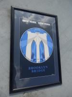 Robert Indiana シルクスクリーンポスター　ブルックリンブリッジ100年記念ポスター　額サイズ111cm-80cm ポスターサイズ　85cm-55cm
Brooklyn Bridge (from the New York, New York portfolio), 1983
Screenprint in colors