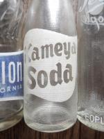 KameyaSoda,MISSION OF CALIFORNIA ,People SODA昭和 レトロ ジュース ガラス 空き瓶 ボトル 3本 