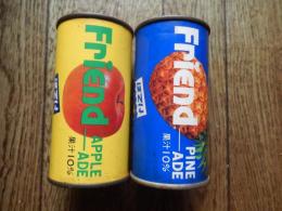 ホテイのジュース・ブレンドパインエード　アップルエード（プルリングでない）　スチール　1970年代　