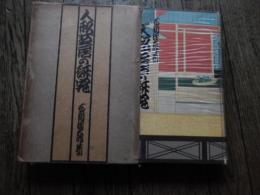 人形芝居の研究
著者 石割松太郎
    出版社 更生閣
    刊行年 昭和8年初版・函

一、紋下といふ位置　二、三、四、番付の読み方（太夫の部）五、三味線欄の読み方　六、人形遣ひの位置の読み方　七、人形の発達と人形遣ひの風俗　八、人形遣ひの修業と其専門　九、人形の構へといふ事　十、人形の足の「構へ」と手の種類　十一、文楽座の歴史　十二、因講団平節付の苦心と「彦六」の由来の歴史と浄るり神社　十三、文楽座の危機・・・「説教讃語」一埒　人形芝居の博物館的保存　名人団平と「壺坂」　七代目を継いだ野沢吉兵衛　焼けた文楽座の断片　絵入八行本の発見　「薩摩守忠度」の上演時代について　「今川了俊」の初演年月に就いて　人形浄るりと泉州堺　人形浄るりに新作の可能性なし　人形芝居当面の事　義太夫協会創設主旨　人形の頭（カシラ）の話　人形の遣ひ方とその組立　「人形師」研究の断片　太夫三味線弾の住所と河原者　人形芝居の台帳としての近松の浄るり　名人団平は初代か二代か　人形浄るり番付の始　新築移転以来の文楽座　国家の保護を受くる操の実体は？　操評判「猿轡」　浄るりの「形式」と浄るりの「風」　石割松太郎先生略歴