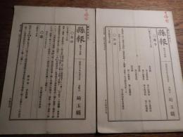 埼玉県報 第94号第94号　明治20年

創刊は、明治 19 年(1886)。官報に遅れることわずか３年、府県では全国でも最
も早い時期の発行。官報は、国家の政策に沿った諸情報を掲載し、近代化を推進する政府の機関誌として明治１６年（１８８３）に創刊されました。府県でも同様の啓蒙普及が必要とされ、県報創刊以前の埼玉県では、『埼玉新聞』
や『埼玉新報』といった新聞が県の布告類を掲載するなど、その役割を果たしていました。同１９年に公布された「公文式」（こうぶんしき）により、官報への登載が法令の公布手段として確立されました。一方、府県に対しても、それぞれ公布手段を設けるよう指示が出され、県報創刊へと向かいます。
