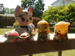 3点　猫ブリキ おもちゃ ゼンマイ式 昭和レトロ