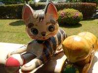 3点　猫ブリキ おもちゃ ゼンマイ式 昭和レトロ