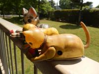 3点　猫ブリキ おもちゃ ゼンマイ式 昭和レトロ