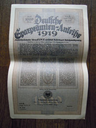 ワイマール時代　証書　1919　35-22.5cm
