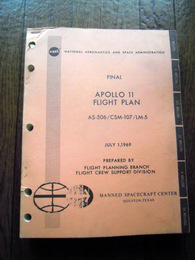 アポロ11号月面操作計画ファイナルApollo 11 FLITE  plan: Final AS-506・CSM-107/LM-5The MANNED SPACECRAFT CENTER英文 (1969)