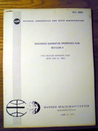 NATIONAL AERONAUTICS AND SPACE　ADMINISTRATION INTEGRATED QUARANTINE OPERATIONS PLAN REVISION A MANNED SPACECRAFT CENTER英文 (1969)