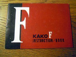 KAKO F 使用説明書　ストリボ カコ製作所