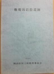 権現谷岩陰遺跡　１９８３　岡山県川上町教育委員会