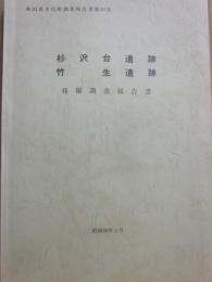 杉沢台遺跡　竹生遺跡　発掘調査報告書　秋田県文化財調査報告書第８３集　昭和５６年３月