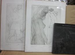 城景都　版画作品集　１９７４－１９８１　青木画廊　＋　Ａ４サイズの銅版画２枚