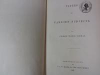Papers on various subjects