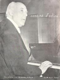 ワルター・ギーゼキング　告別演奏会　Walter Gieseking　concert d'adieu　【来日公演プログラム】