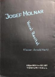 ヨーゼフ・モルナール独唱会　Josef Molnar　　【来日公演プログラム】