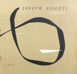 ヨーゼフ・シゲティ　Joseph Szigeti　　【来日公演プログラム】
