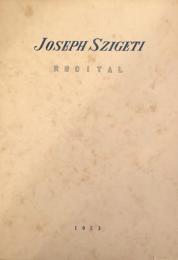 ヨーゼフ・シゲティ　Joseph Szigeti　【来日公演プログラム】
