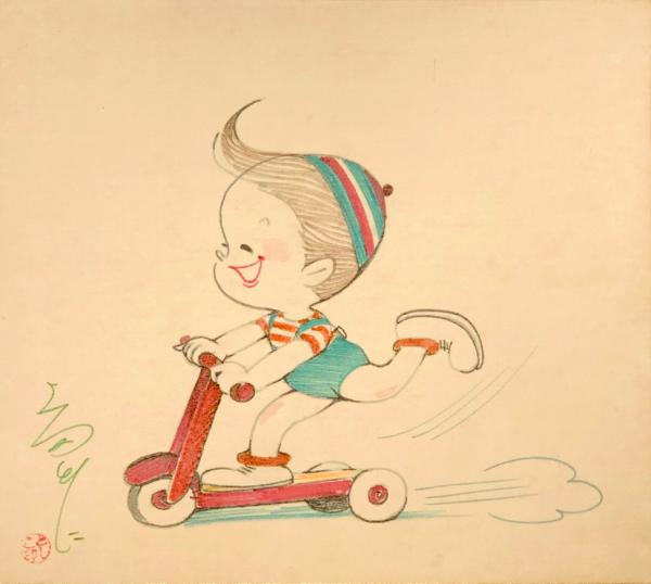 上田とし子色紙 「ぼくちゃん」 / 古本、中古本、古書籍の通販は「日本
