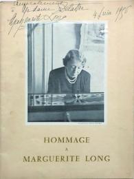 マルグリット・ロン献呈サイン入り演奏会プログラム　「Hommage a Marguerite Long」