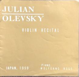 ジュリアン・オレフスキー　Juliamn Olevsky　　【来日公演プログラム】