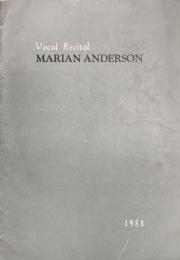 マリアン・アンダーソン　Marian Anderson　　【来日公演プログラム】