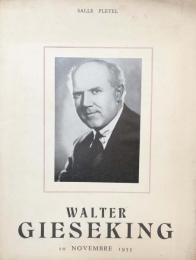 ワルター・ギーゼキング　Walter Gieseking　　【海外公演プログラム】