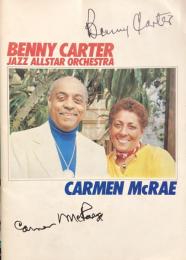 ベニー・カーター・ジャズ・オールスターズ&カーメン・マクレエ　Benny Carter jazz allstar orchestra ＆ Carmen Mcrae　　【来日公演プログラム】