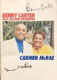 ベニー・カーター・ジャズ・オールスターズ&カーメン・マクレエ　Benny Carter jazz allstar orchestra ＆ Carmen Mcrae　　【来日公演プログラム】