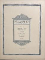 モーツァルト　ピアノ、クラリネットとヴィオラのための三重奏曲 K.498 「ケーゲルシュタット」　【楽譜】