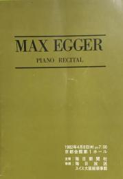 マックス・エッガー　Max Egger　　【来日公演プログラム】