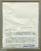 パブロ・カザルス　Pablo Casals　自筆サイン入りタイプ書簡　