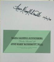 ナ―ジャ・サレルノ＝ソネンバーグ　Nadja Salerno-Sonnenberg　色紙他