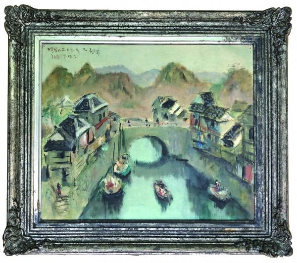 山喜多二郎太 油彩画額(洋画家(1897-1965) ) / 古本、中古本、古書籍の