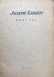 ヨーゼフ・シゲティ　Joseph Szigeti　【来日公演プログラム】