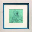 原精一 素描額　子供の図