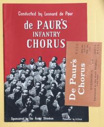 デ・ポーア黒人合唱団　　de PAUR'S infantry Chorus　　【来日公演プログラム】