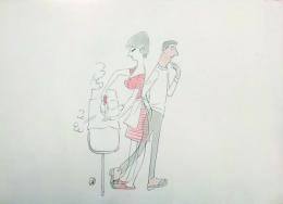小島功 画稿2点