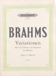 ブラームス　パガニーニの主題による変奏曲 2巻 Op.35 Heft2　Brahms Paganini-Variationen　　【楽譜】