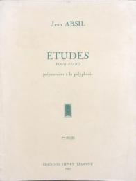 ジャン・アプシル　ポリフォニーの準備のための練習曲　　Jean Absil  Etudes Preparatoires a la Polyphonie　　【楽譜】